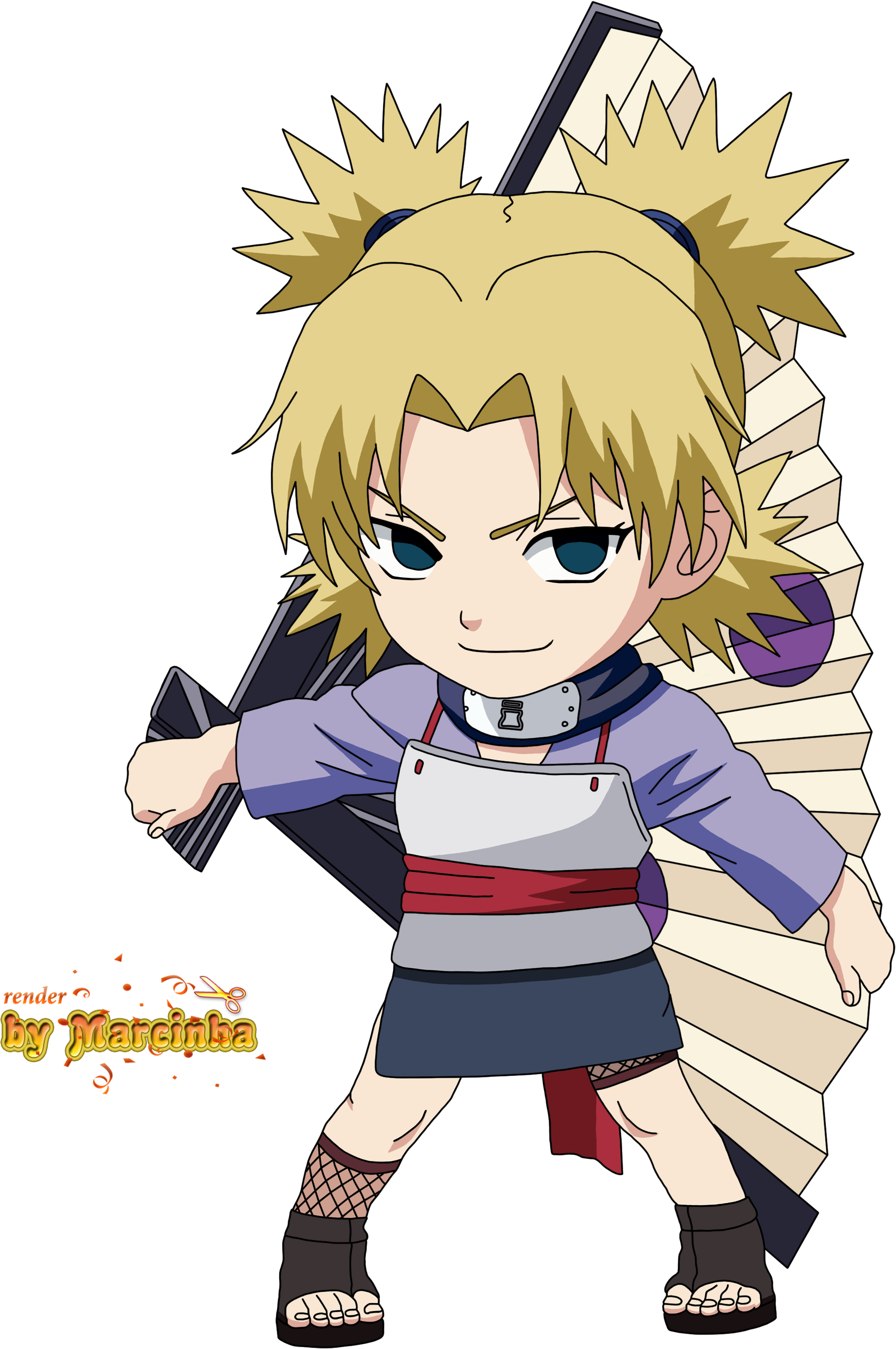 Naruto - Temari Chibi Png (2400x3600), Png Download