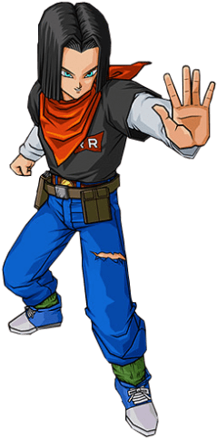 He Is The Most Powerful Person In His Universe And - Dbz Android 17 Png (250x492), Png Download