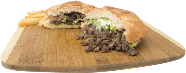 Torta De Asada Con Papas/steak Torta With Fries - Steak (1000x667), Png Download