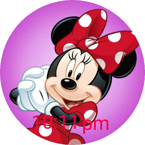 Minnie Mouse - Minnie Mouse Watch (round Italian Charm Watch / Wristwatch) (480x480), Png Download