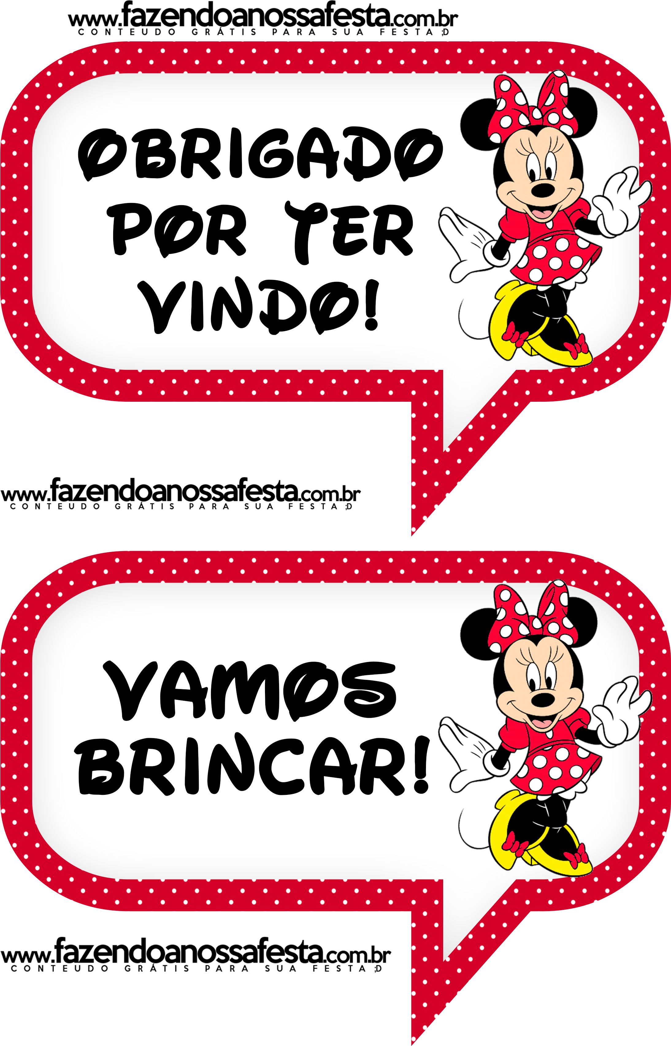 Plaquinhas Divertidas Para Fotos Da Minnie Vermelha - Plaquinhas Minnie Vermelha Para Imprimir (2480x3508), Png Download