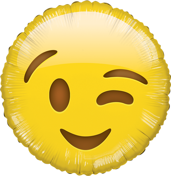 Globo Guiño Hb - Emoji Smiley Face (600x600), Png Download