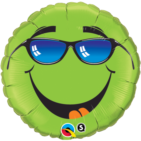 18" Redondo, Keep Cool , Carita Feliz Verde Lima - Смайлик Лайм (480x480), Png Download