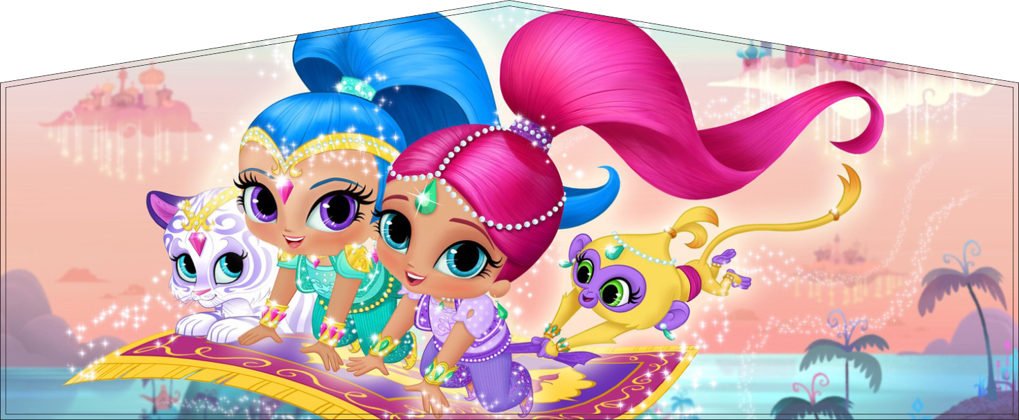 Home / Medium Jumping Castle Themes / Shimmer And Shine - Shine Genie Shimmer And Shine (1472x607), Png Download