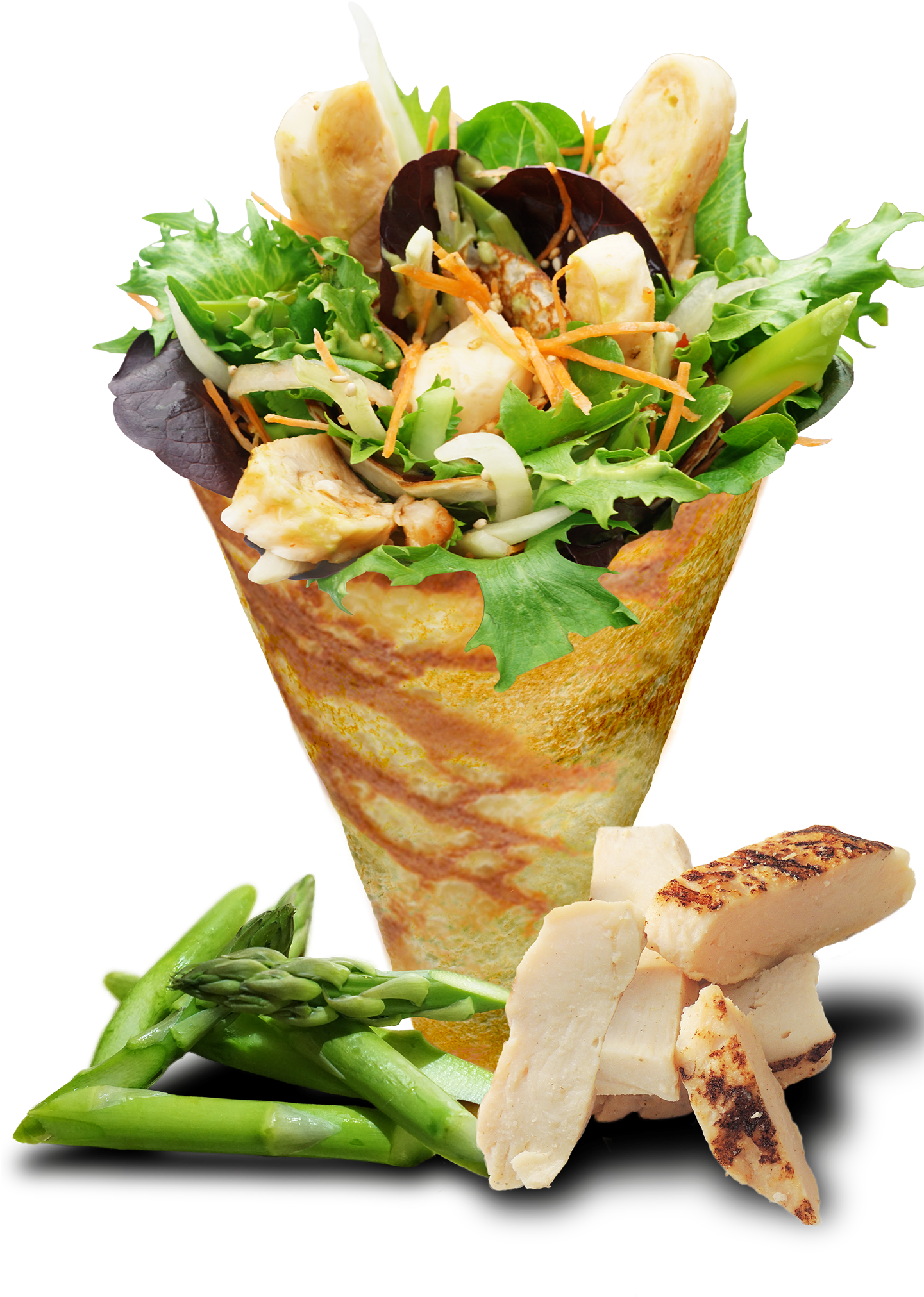 Thai Chicken - Crepe Chicken Png (1440x2160), Png Download