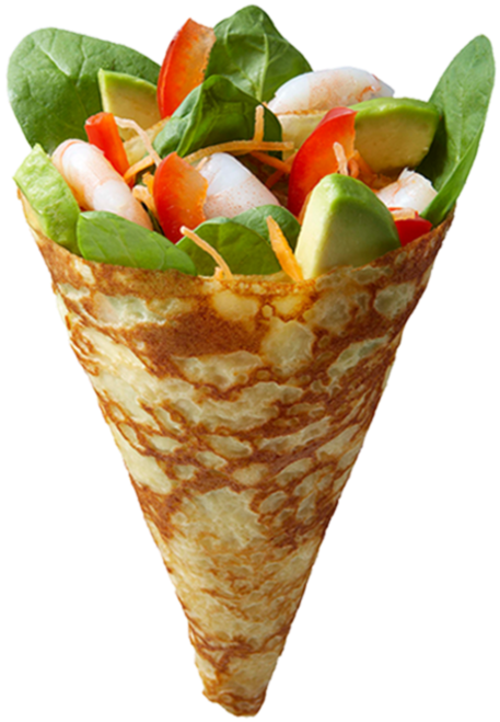Eight Turn Crepe Shrimp - Eight Turn Crepe (495x746), Png Download
