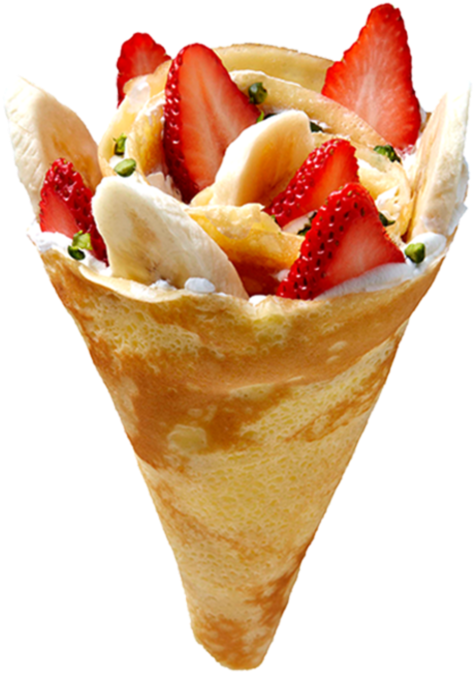 Crêpe Menu - Crepe Cone (311x466), Png Download