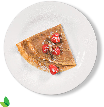 Detail Chocolate Crepes - Strawberry (460x553), Png Download