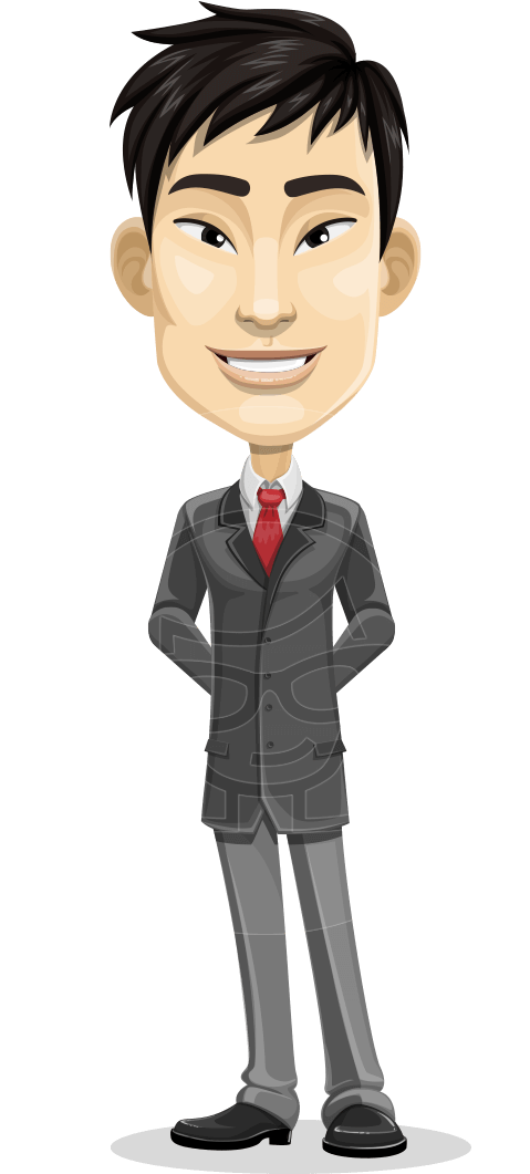 Download The Classic Asian Businessman - Asian Man Cartoon Character PNG  Image with No Background 