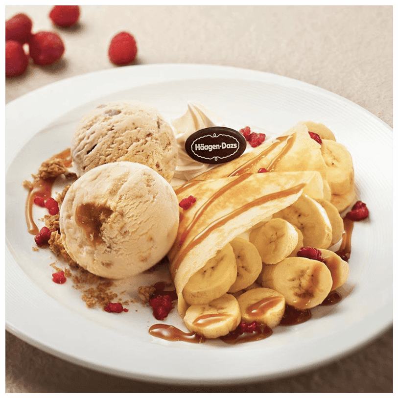 Banana Caramel Crepe Ndr - The Pearl-qatar (876x876), Png Download