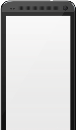 Android Png Mockup Of Black Htc One M8 Smartphone With - Iphone (640x480), Png Download
