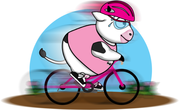 Biking - Cartoon (1000x500), Png Download