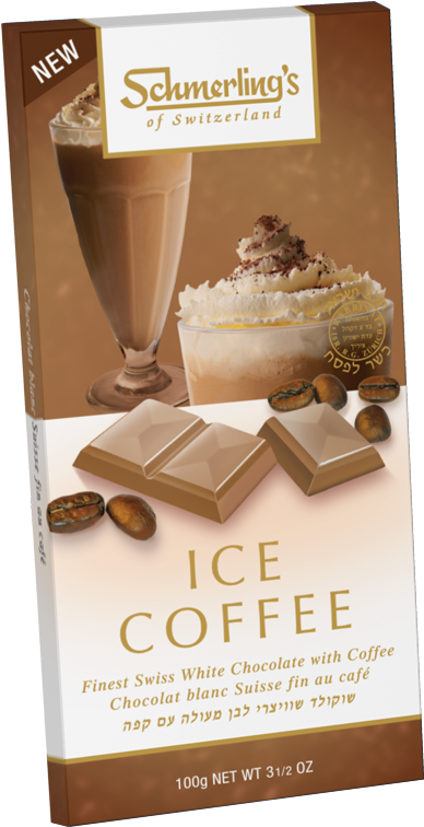 Ice Coffee - Schmerling's White Almond Milk Chocolate - 3.5 Oz Bar (800x800), Png Download