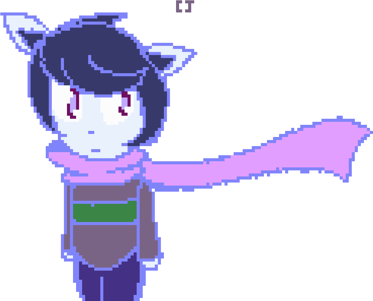 The Cat Girl With A Scarf - Cartoon (1330x1040), Png Download