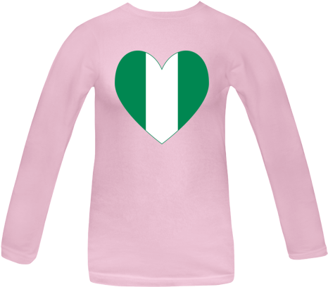 Heart Shaped Flag Of Nigeria With A Green Border - Flag Of Nigeria (480x480), Png Download