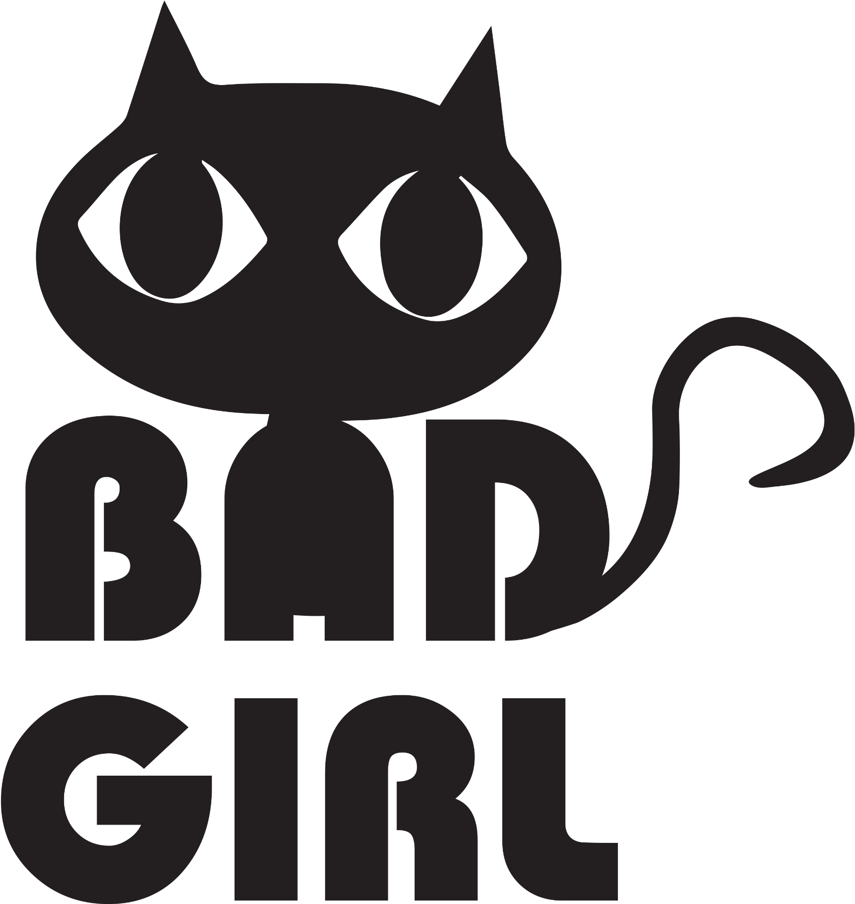 Bad Cat Girl - He's So Zazzy! Rectangle Magnet (2000x2828), Png Download