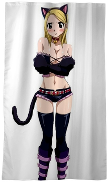 Cute Anime Cat Girl Blackout Window Curtain • Pixers® - Lucy Neko (400x400), Png Download