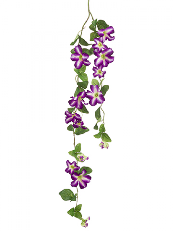 51" Petunia Hanging Spray Purple - Silk Petunia Hanging Spray In Purple Cream - 51" Long (800x800), Png Download