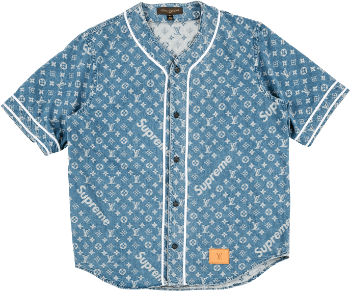Louis Vuitton Denim Baseball Shirt - Brighton (1000x600), Png Download