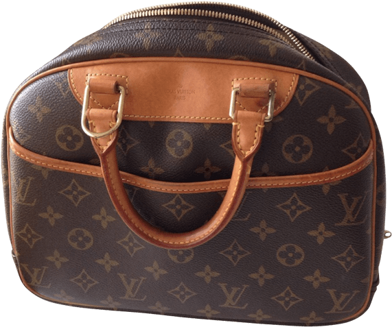 Louis Vuitton Brown Leather Bag - Louis Vuitton Women Brown Leather Handbag (600x600), Png Download