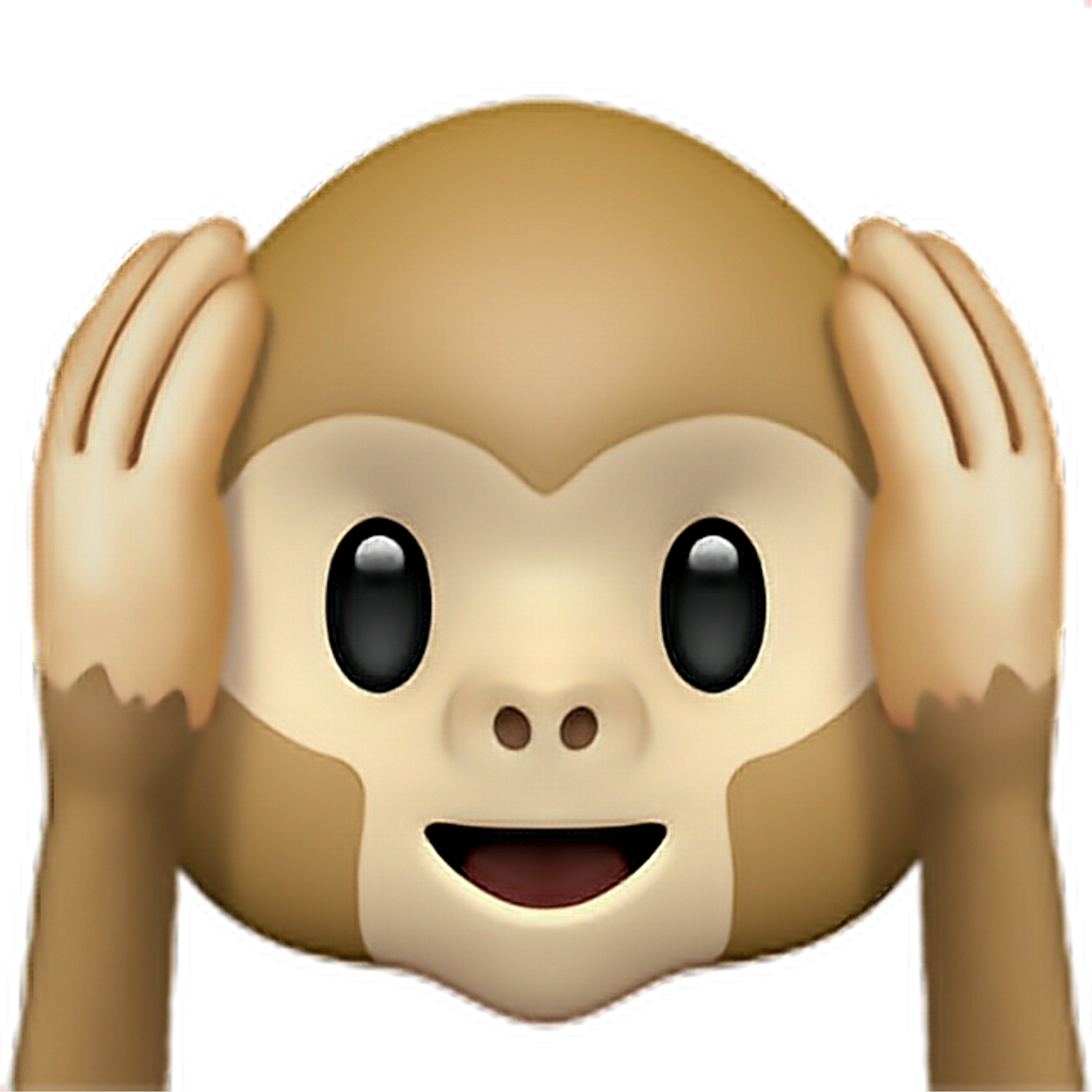 Download •monkey Emoji 2 🙉 Monkey Ears Emoji Emoticon Iphone 🙉 Emoji