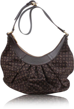 Denim Monogram Bag - Hobo Bag (400x500), Png Download
