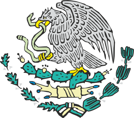Escudo Bandera Mexicana - Flag Of Mexico (450x396), Png Download