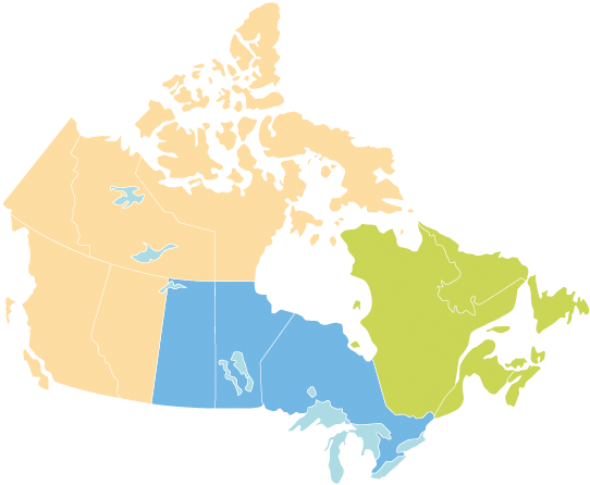 Canada-map - Boeing 737 Swoop (559x451), Png Download