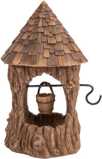 Fairy Garden Wishing Well - Pacific Giftware Tree Trunk Fairy Wishing Well (555x555), Png Download