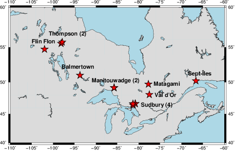 Map Of Central And Eastern Canada And Adjoining Usa - Map Of Eastern Canada (482x310), Png Download