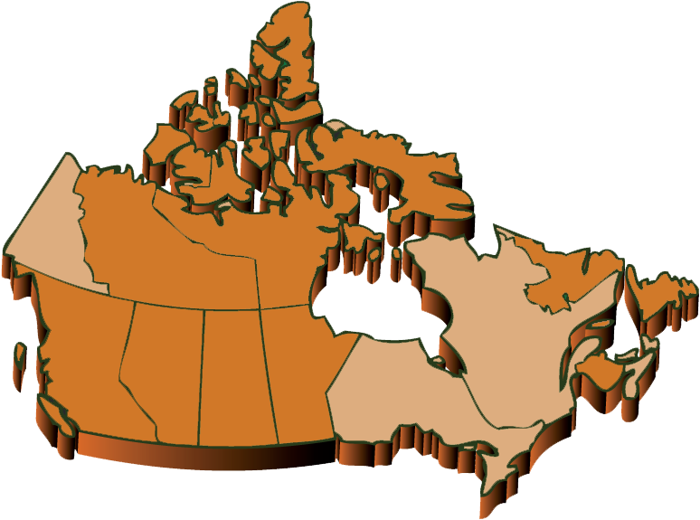 Map Of Canadian Provinces That Regulate Working Alone - Canada Map Alone (846x595), Png Download