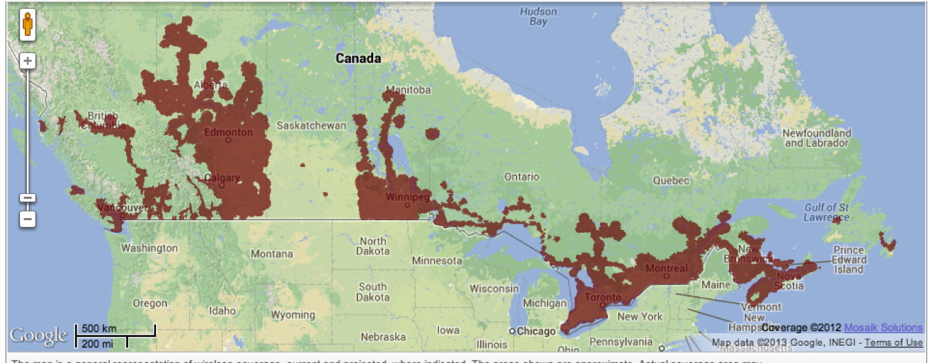 Rogers Hspa Coverage (1350x743), Png Download