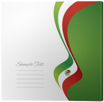 Cuadro En Lienzo Bandera De La Derecha Mexicana De - Graphic Design (400x400), Png Download