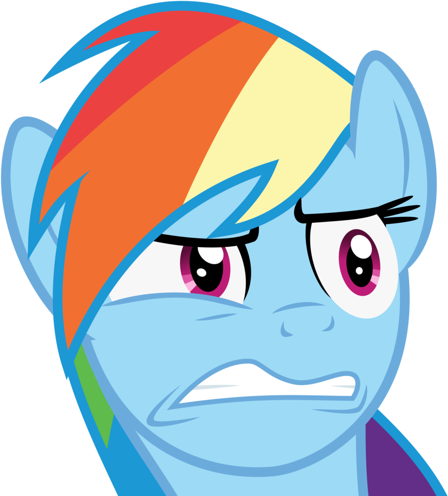 Sollace, Cringing, Daring Done, Faic, Frown, Grimace, - My Little Pony Rainbow Dash Vector (964x1024), Png Download