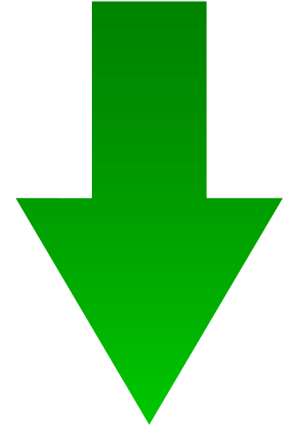 Green Down Arrow - Green Arrow Down Icon (320x480), Png Download