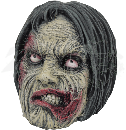 Grimacing Zombie Head (550x550), Png Download