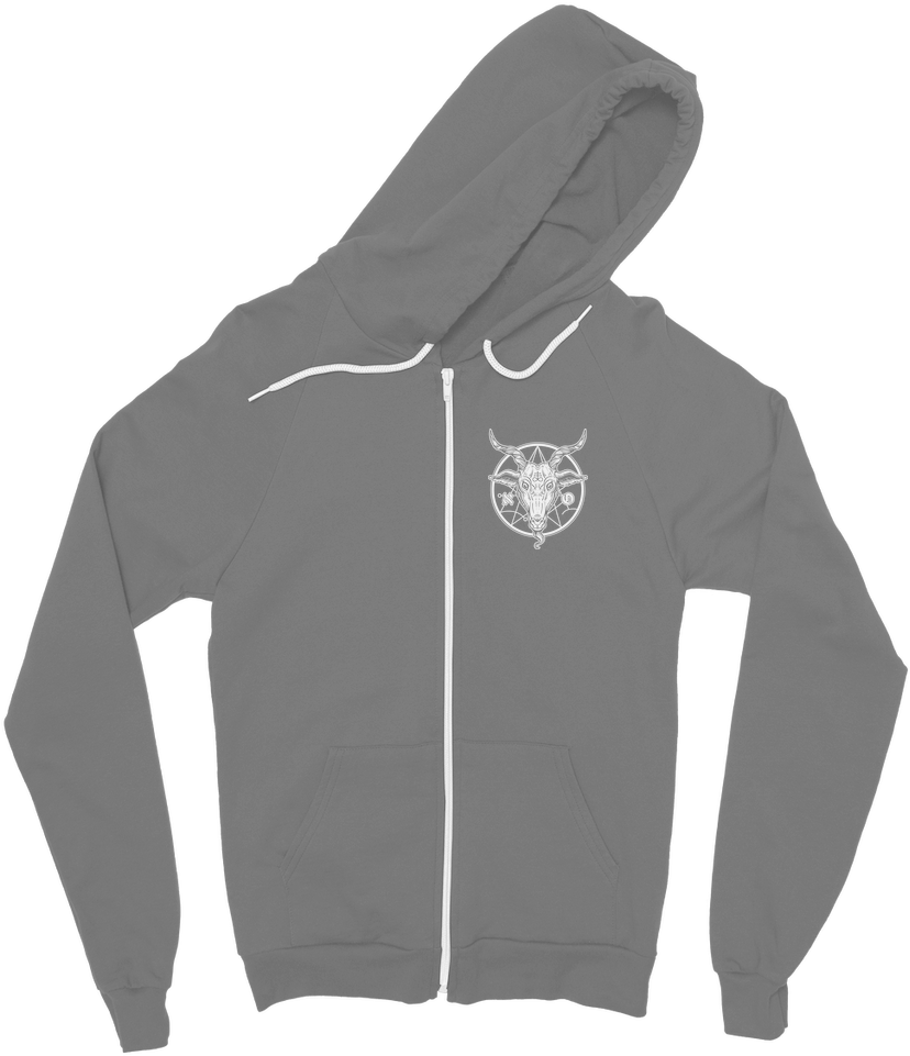 White Goat Head ﻿classic Adult Zip Hoodie - Hoodie (1024x1024), Png Download