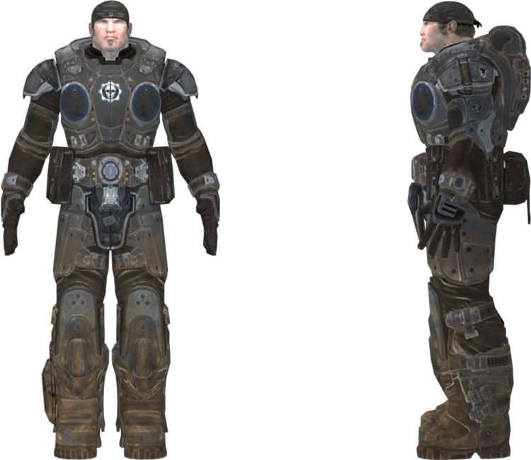 Marcus Fenix Png Image Background - Gears Of War Marcus Model (750x650), Png Download