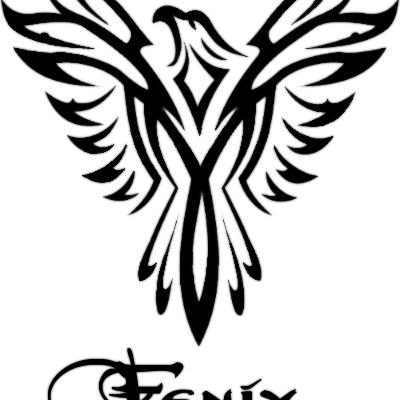 Fenix - Black And White Eagle Drawings (400x400), Png Download