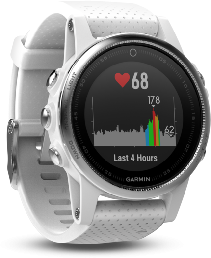 Garmin Fenix 5s White W/ Carrara White Band - Garmin Fenix 5s Gps Sports Watch (wrist-based Heart (1024x663), Png Download