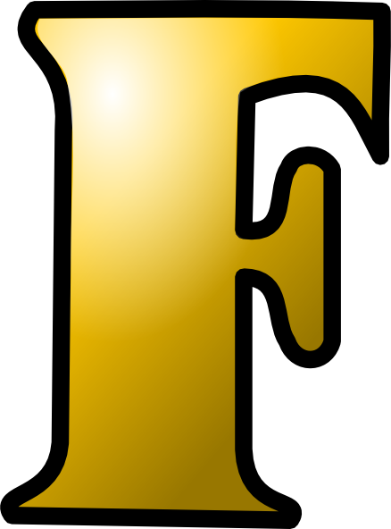 How To Set Use Letter F Icon Clipart - Clipart Letter F (438x592), Png Download