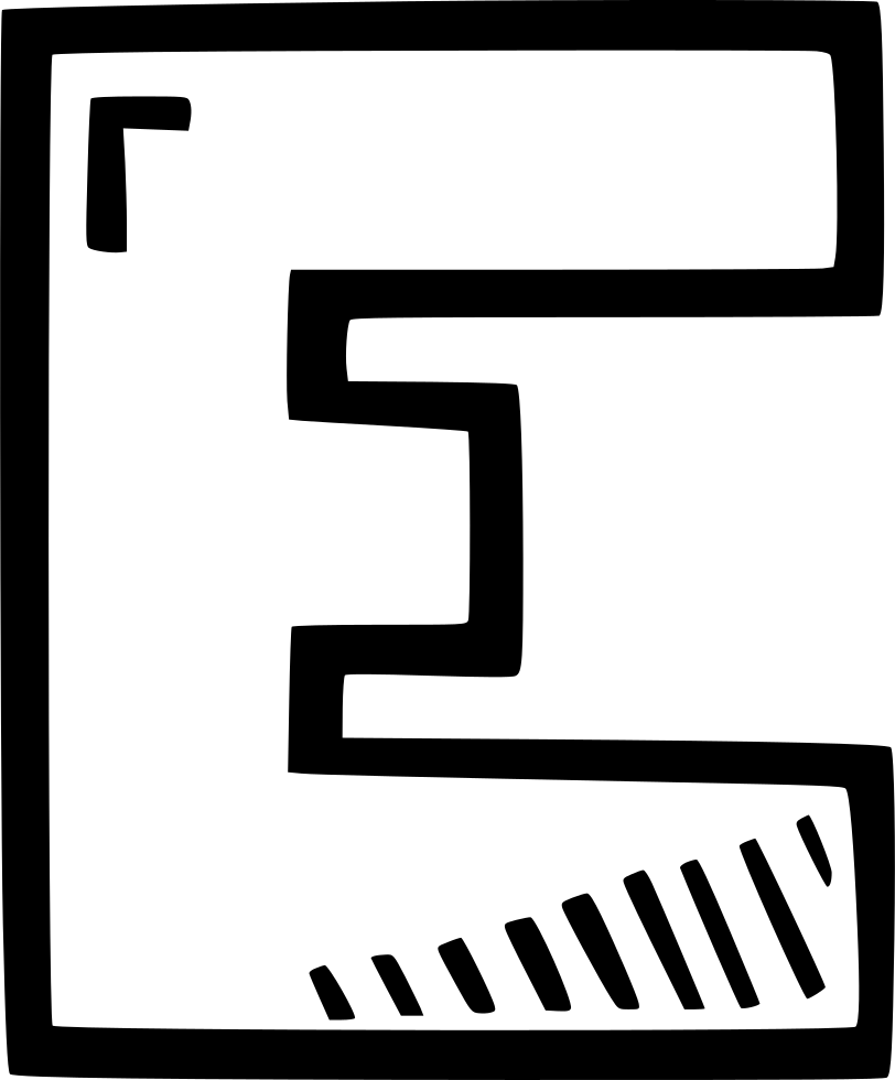 Letter E Comments - Letter E Icon Png (812x980), Png Download