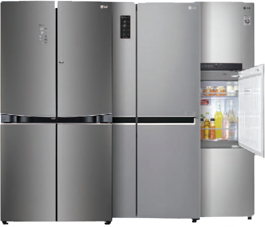 Lg Refrigerator Png Picture - Ref Lg (606x537), Png Download