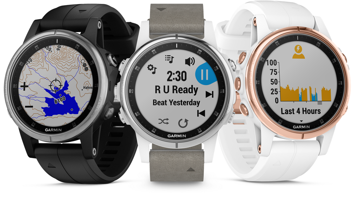 Previous - Next - Garmin Fenix 5x Sapphire - Black (1200x776), Png Download