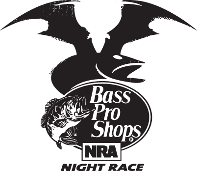 Night Race Logo Bw Lg - 2018 Bass Pro Shops Nra Night Race (402x348), Png Download