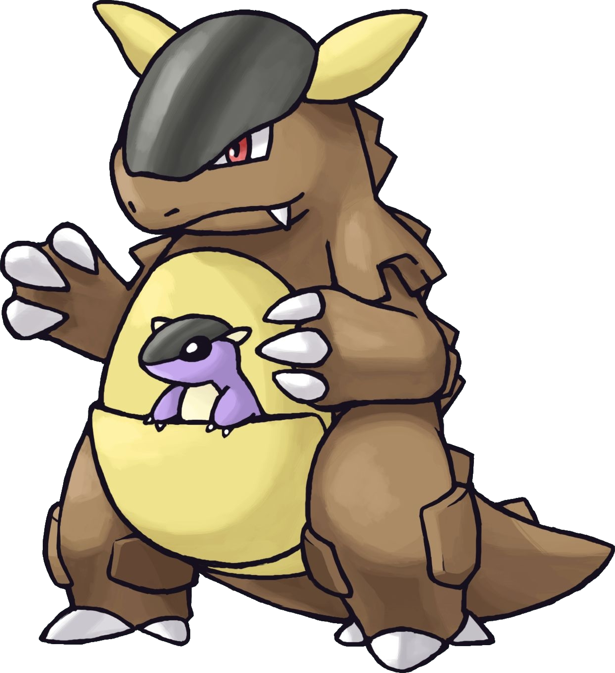 115kangaskhan Pokemon Mystery Dungeon Red And Blue - Marowak Cubone (1238x1353), Png Download