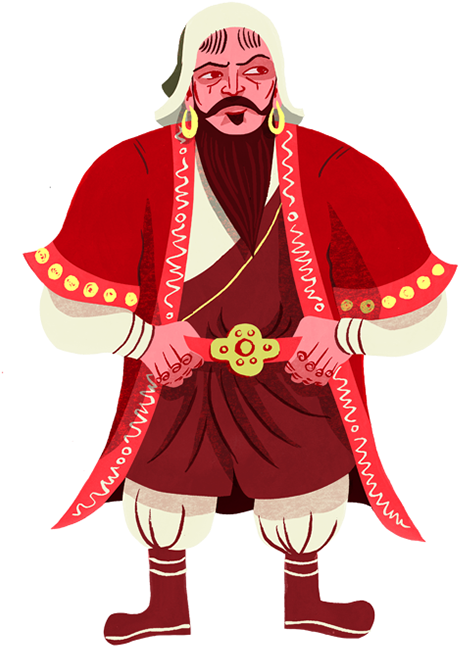 Genghis Khan - Illustration (600x825), Png Download