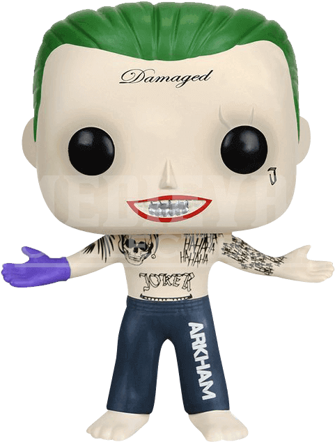 Suicide Squad Joker Shirtless Pop Figure - Joker Suicide Squad Pop Vinyl (647x647), Png Download