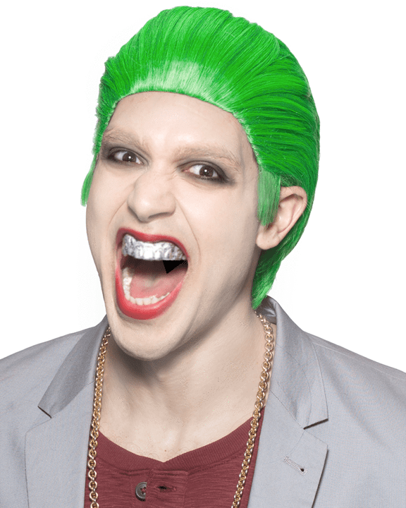 Enigma Suicide Squad Joker By Enigma - Green Wig Men (576x720), Png Download