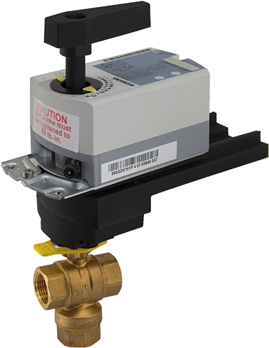 3 Way Unimizer Ball Valves With 2-position Siemens - Valve (530x600), Png Download